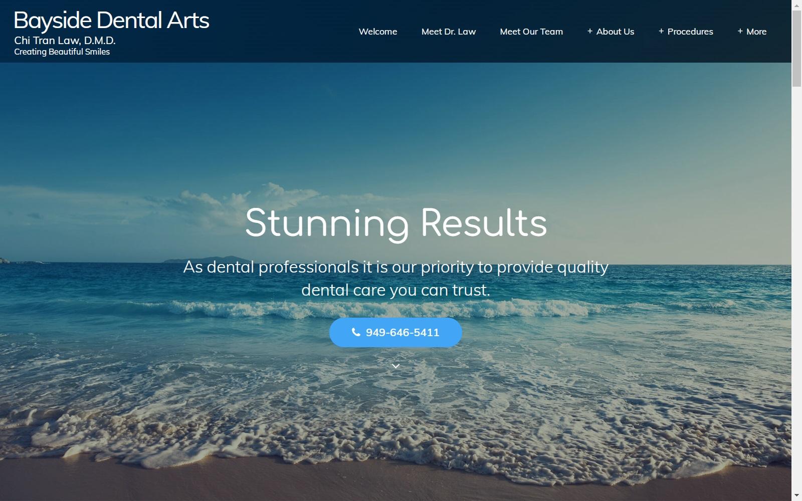 Bayside Dental Arts screenshot