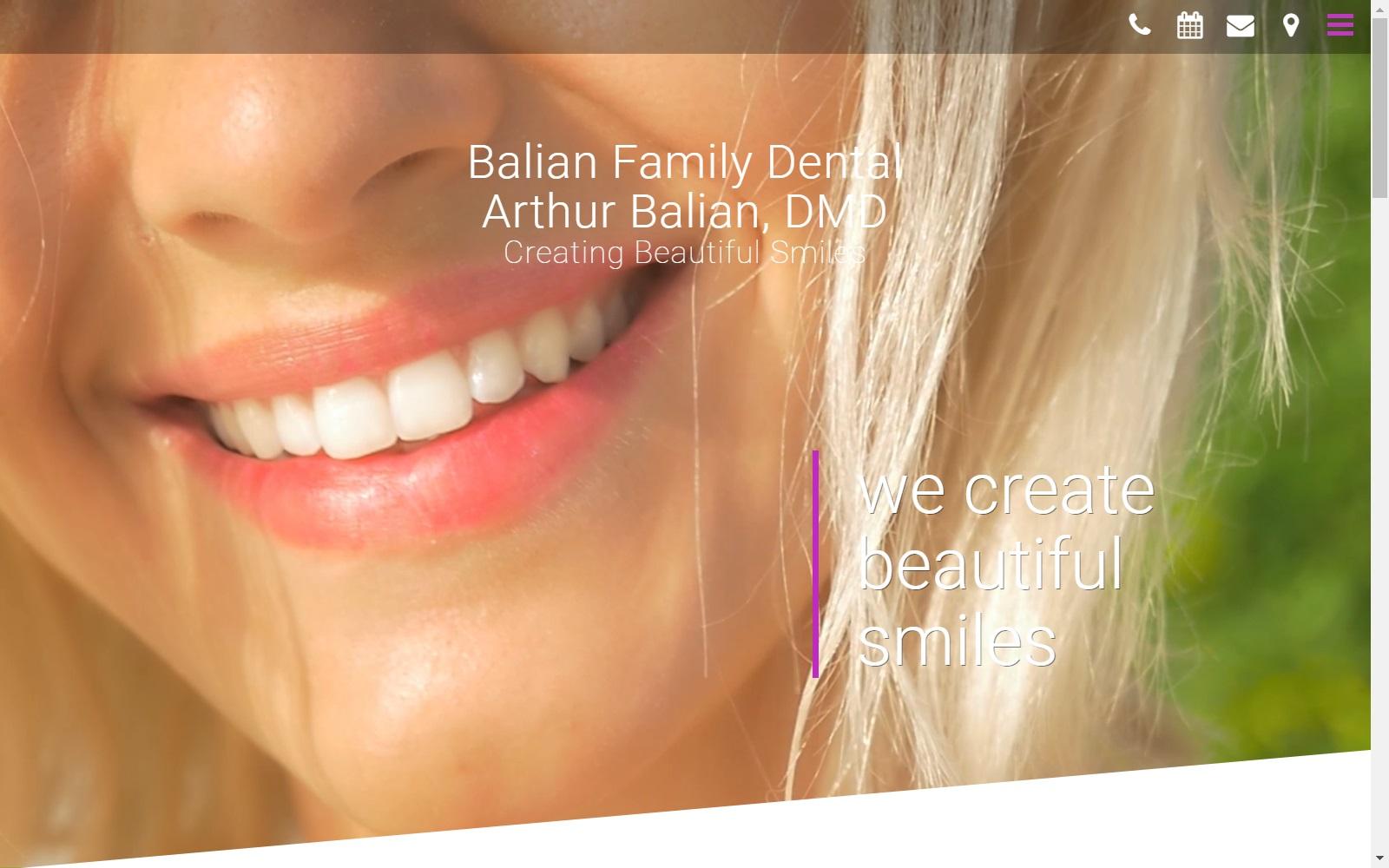 Balian Family Dental screenshot