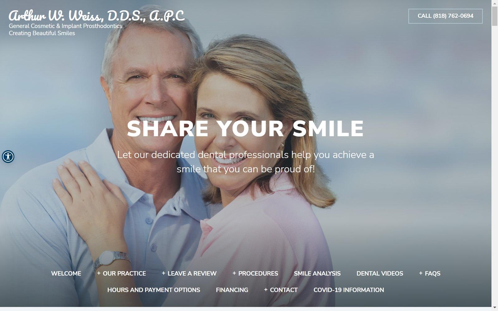 Dr. Arthur W. Weiss DDS screenshot