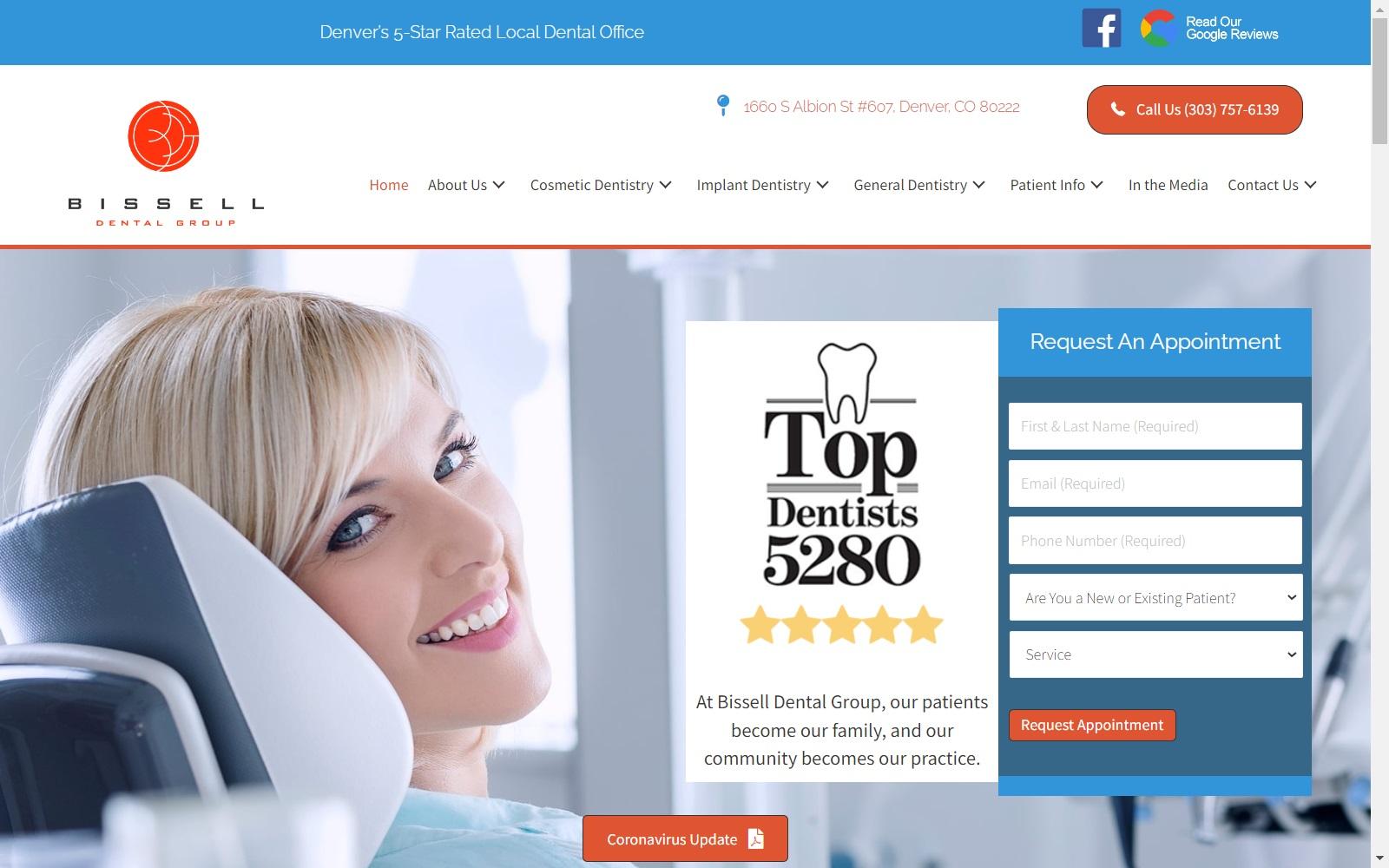 Bissell Dental Group screenshot