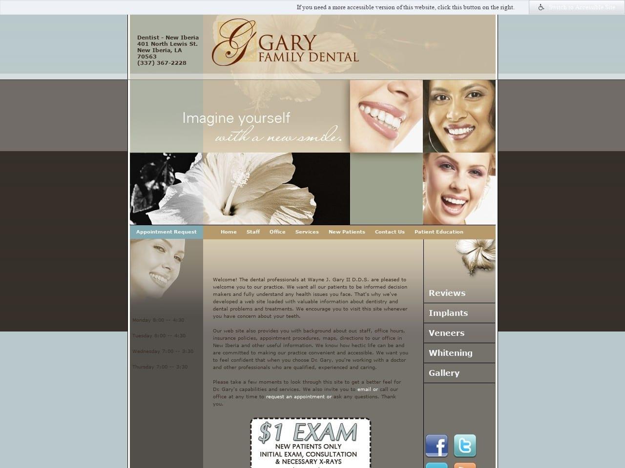 Gary Family Dental screenshot