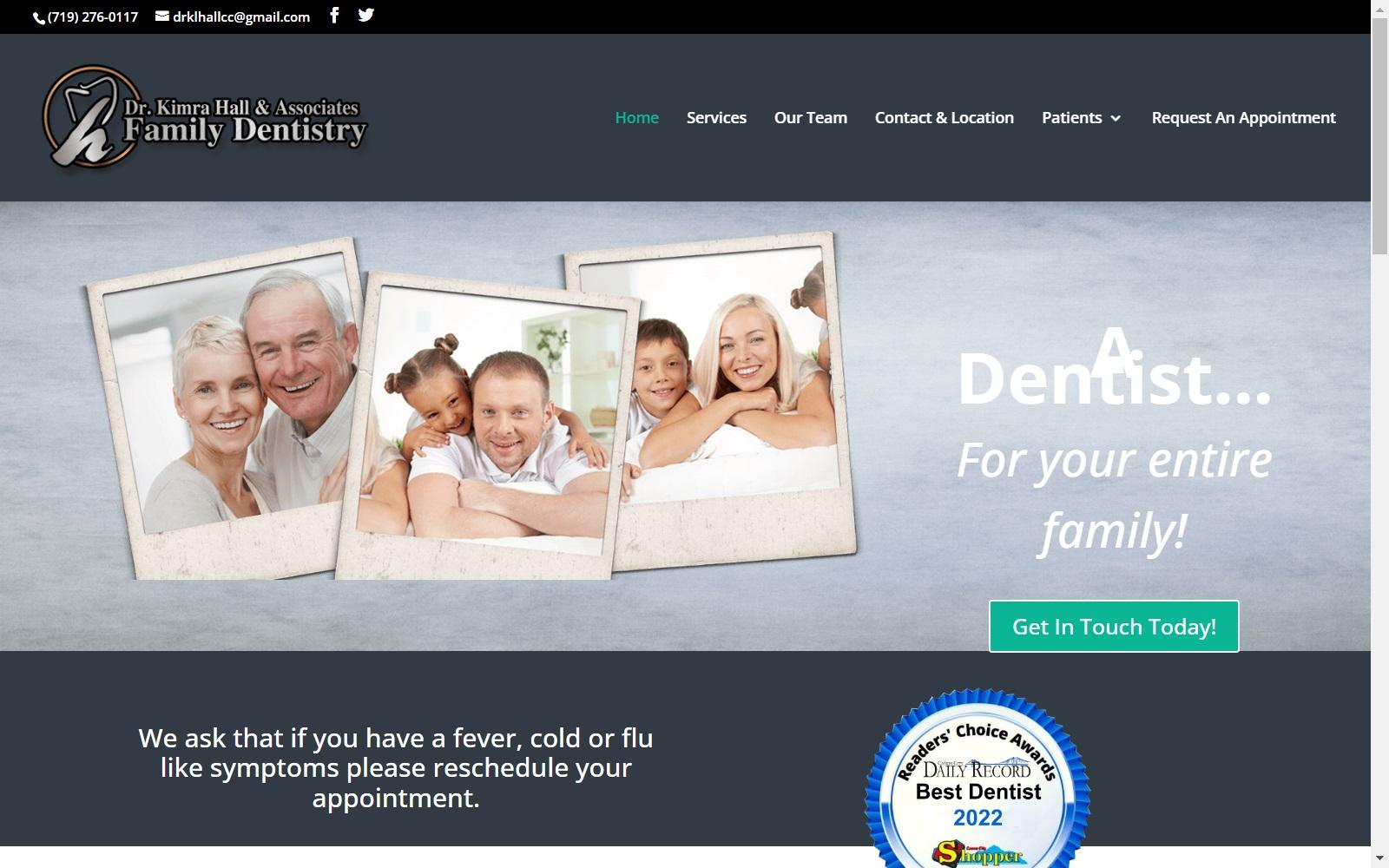 Dr. Kimra Hall & Associates Family Dental screenshot