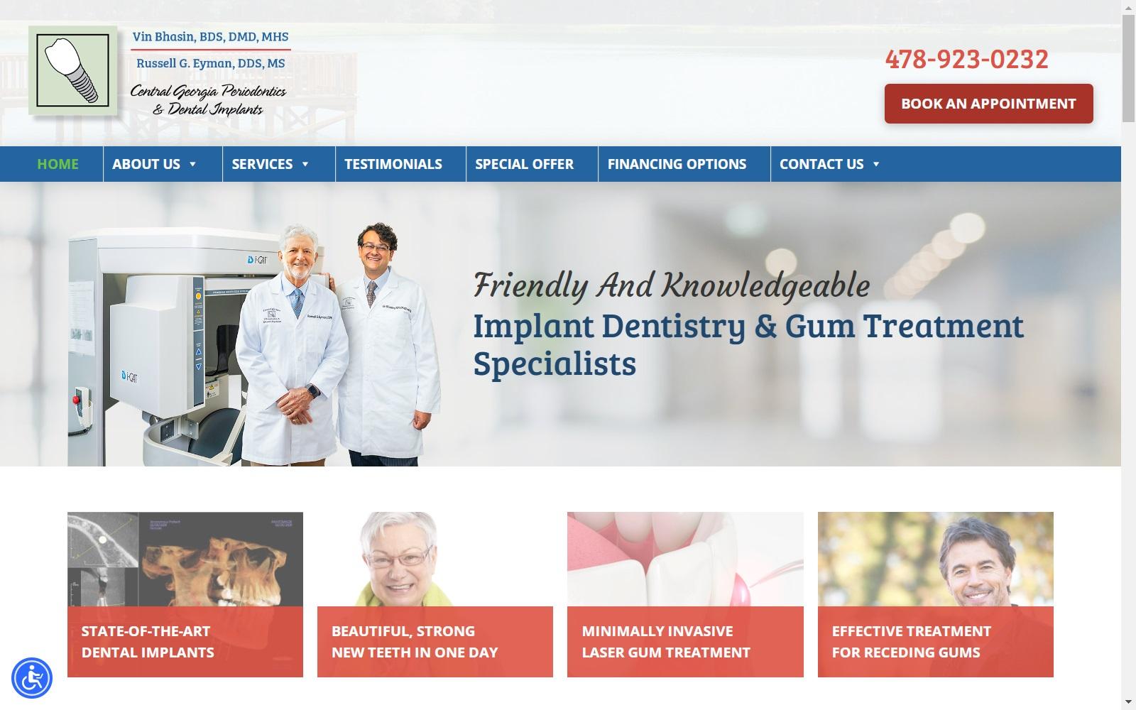 Central Georgia Periodontics & Dental Implants screenshot