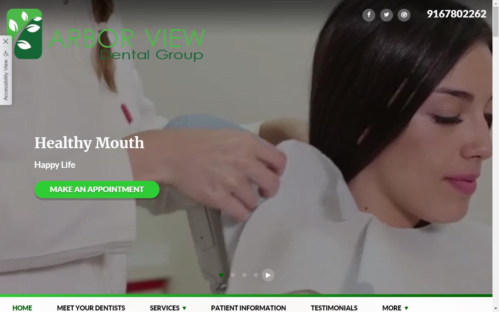 Arbor View Dental Group screenshot