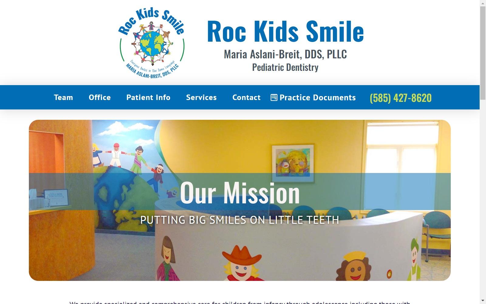 Roc Kids Smile - Maria Aslani-Breit, DDS, PLLC screenshot