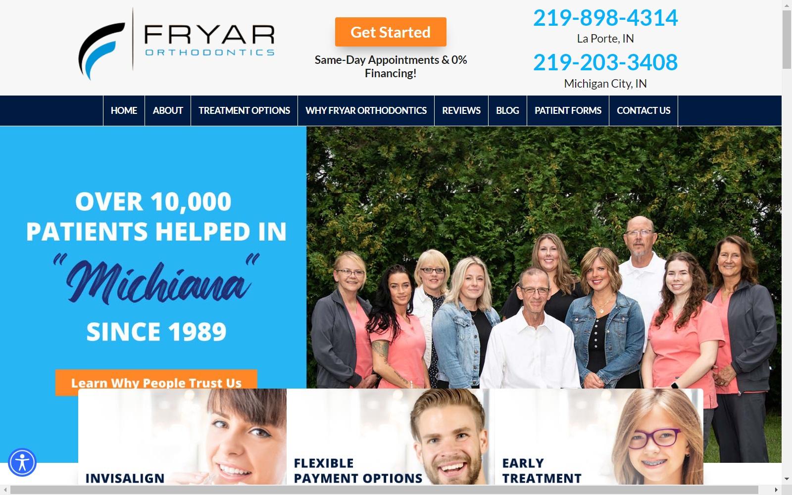 Fryar Orthodontics Fryar Brian C DDS screenshot
