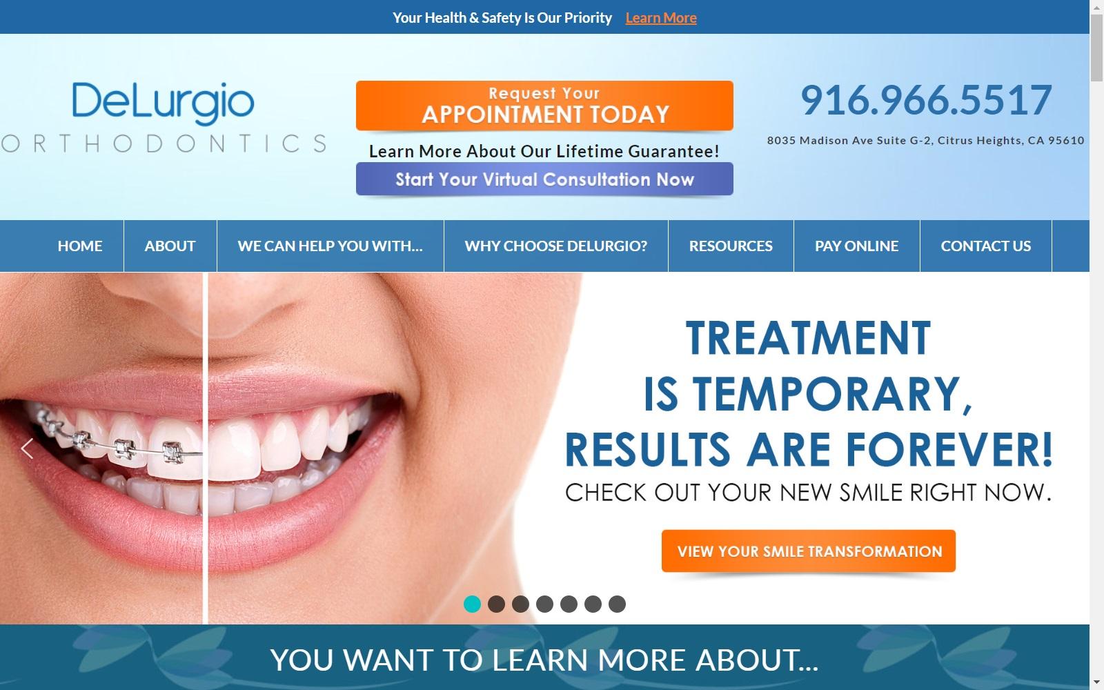 DeLurgio Orthodontics screenshot