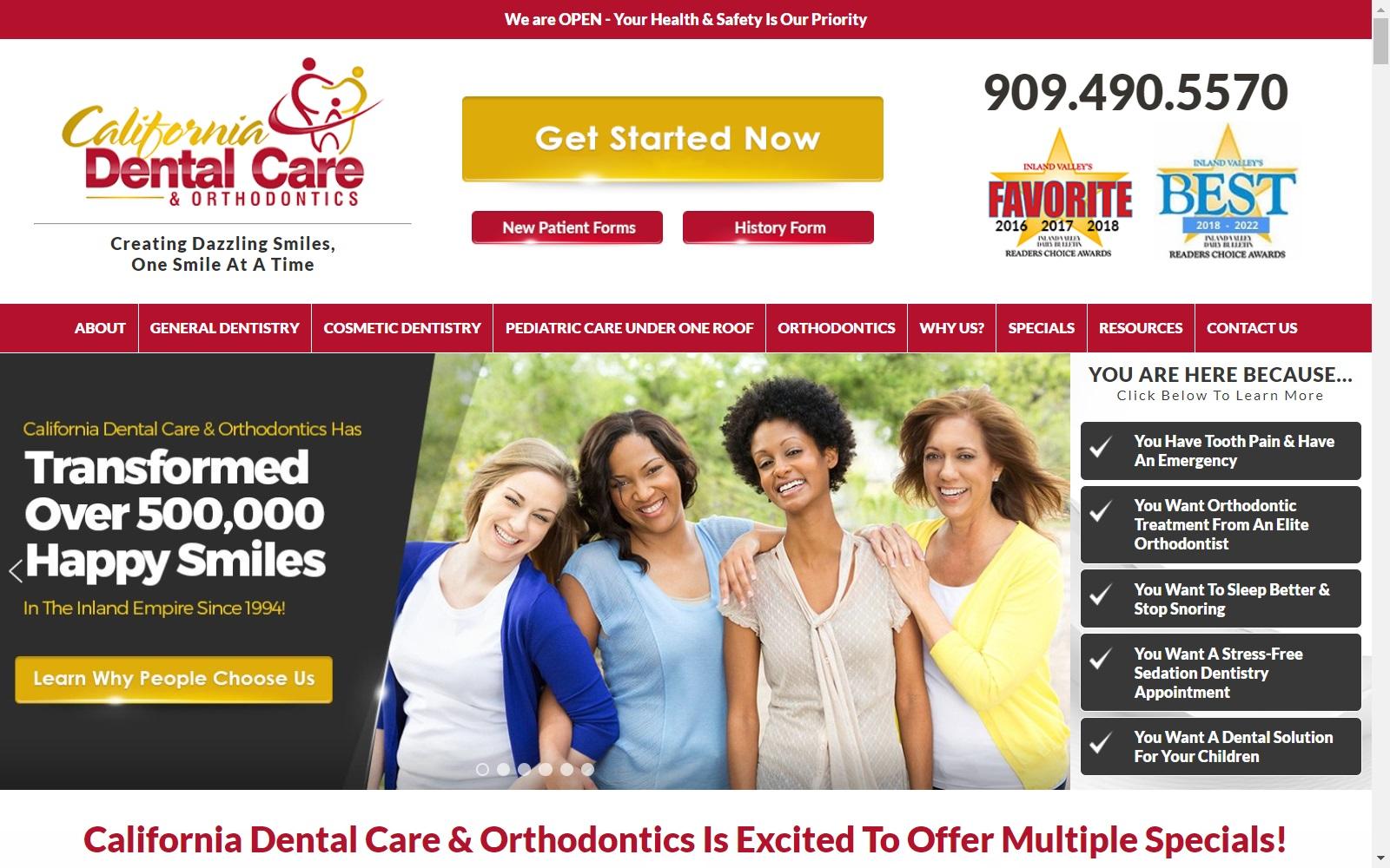 California Dental Care & Orthodontics screenshot