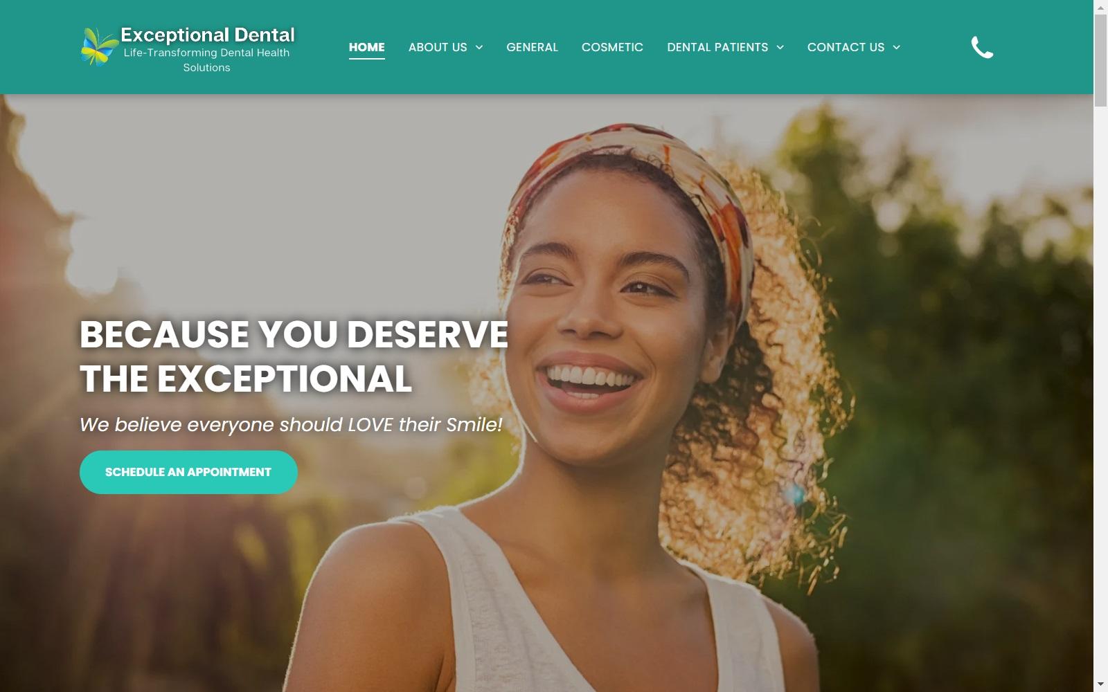 Exceptional Dental screenshot