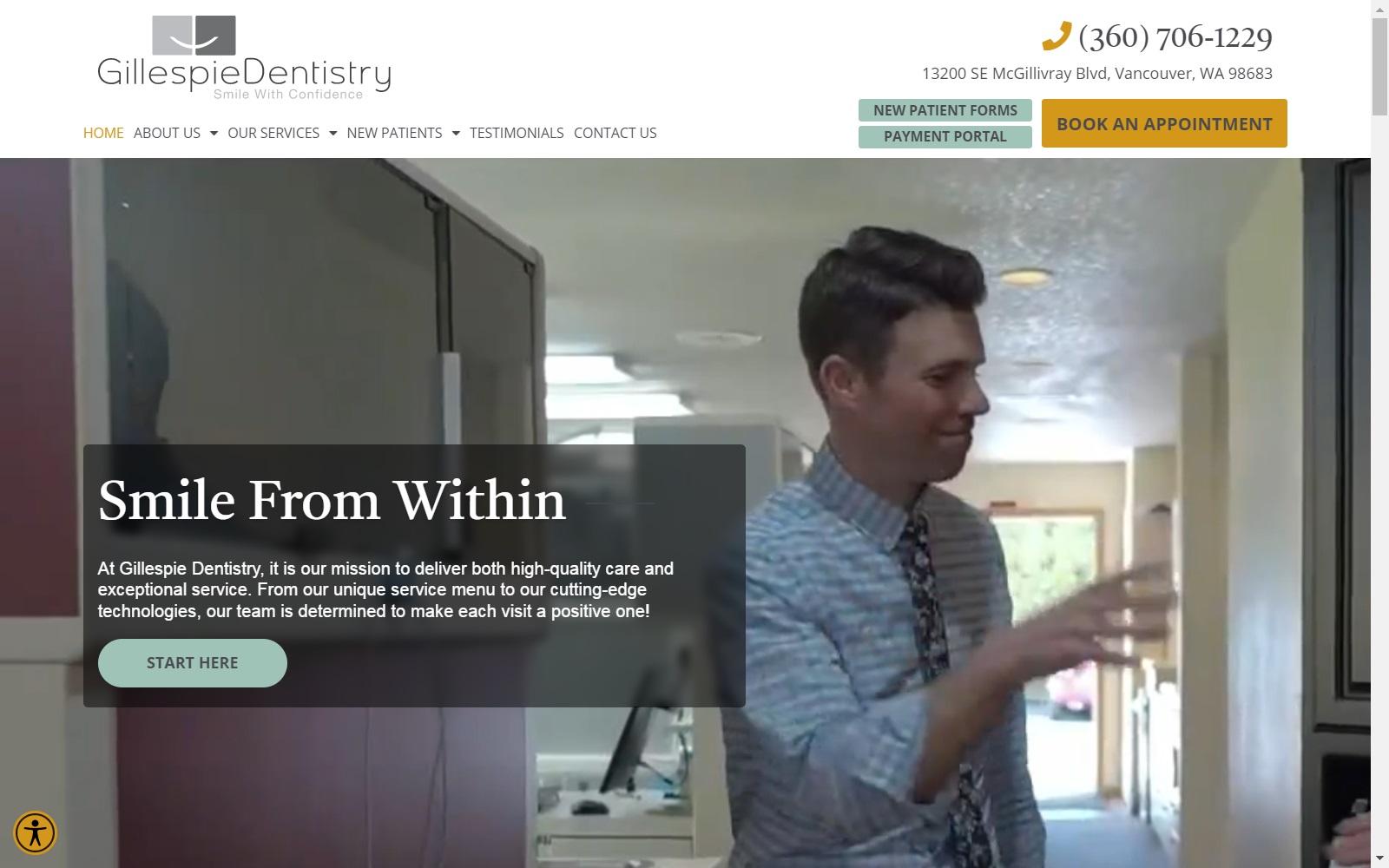 Gillespie Dentistry screenshot