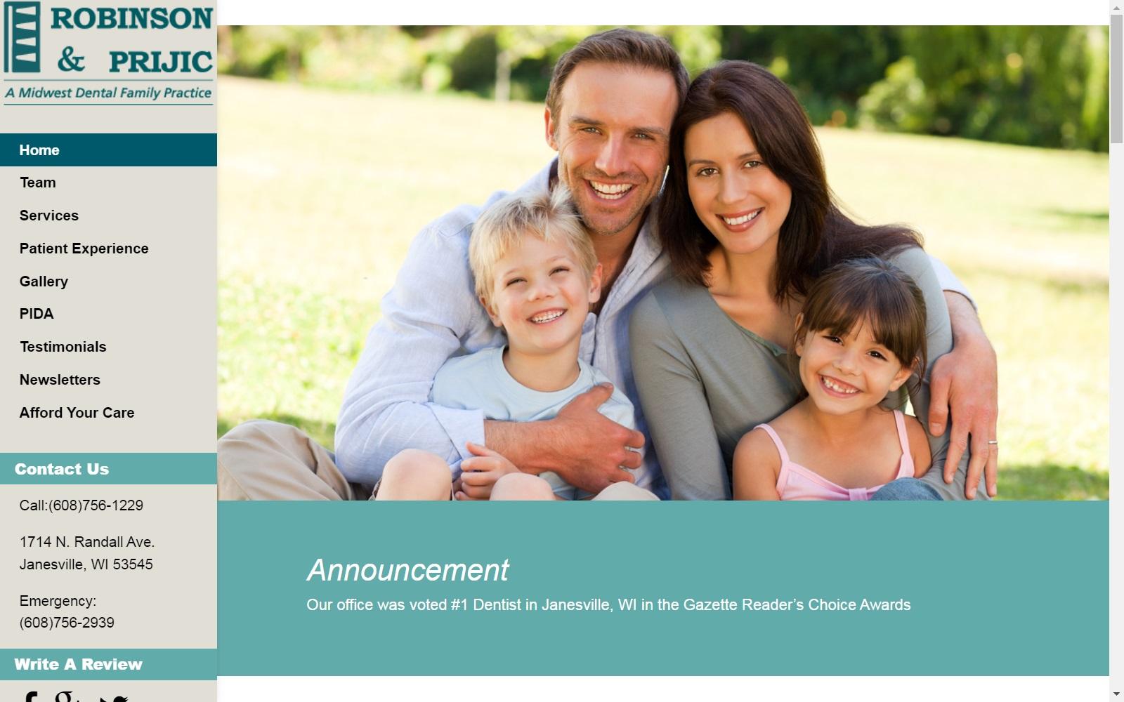 Robinson & Prijic Family Dental screenshot