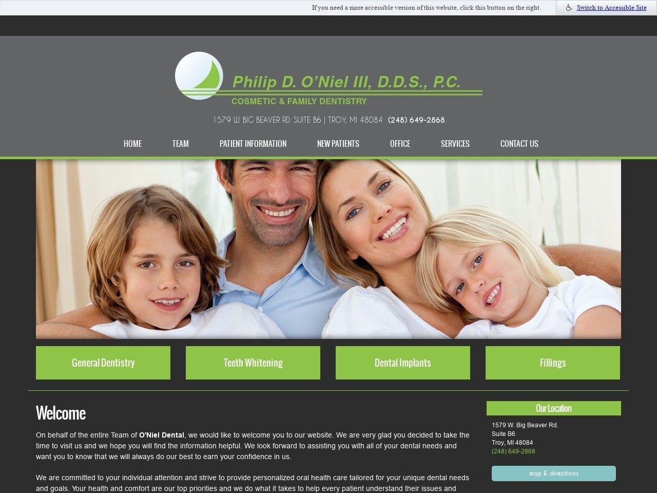 ONiel Dental Philip D. ONiel III DDS PC screenshot