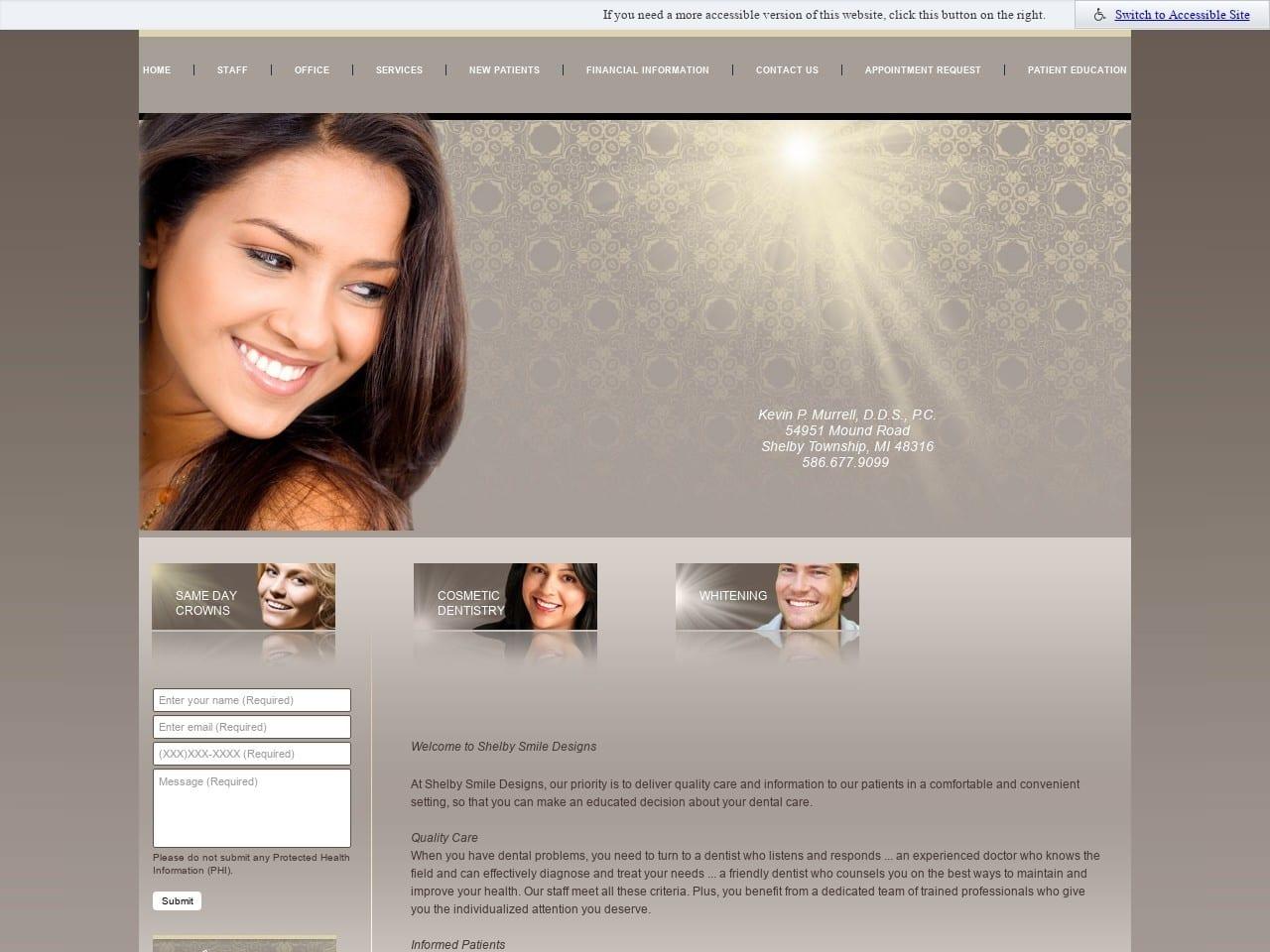 Shelby Smile Designs Dr. Kevin P. Murrell D.D.S. screenshot
