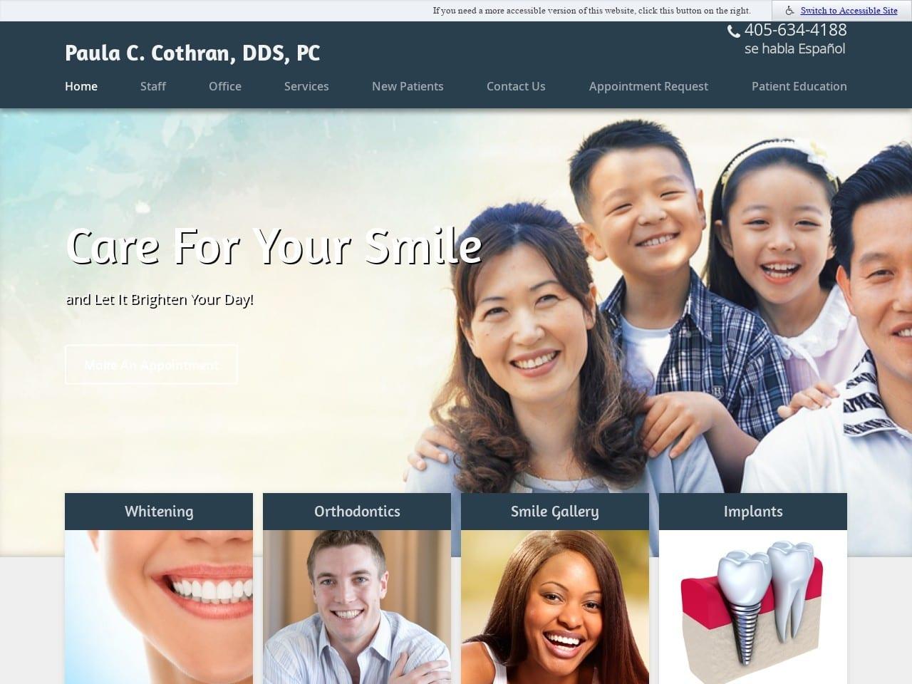 Paula C. Cothran DDS PC screenshot