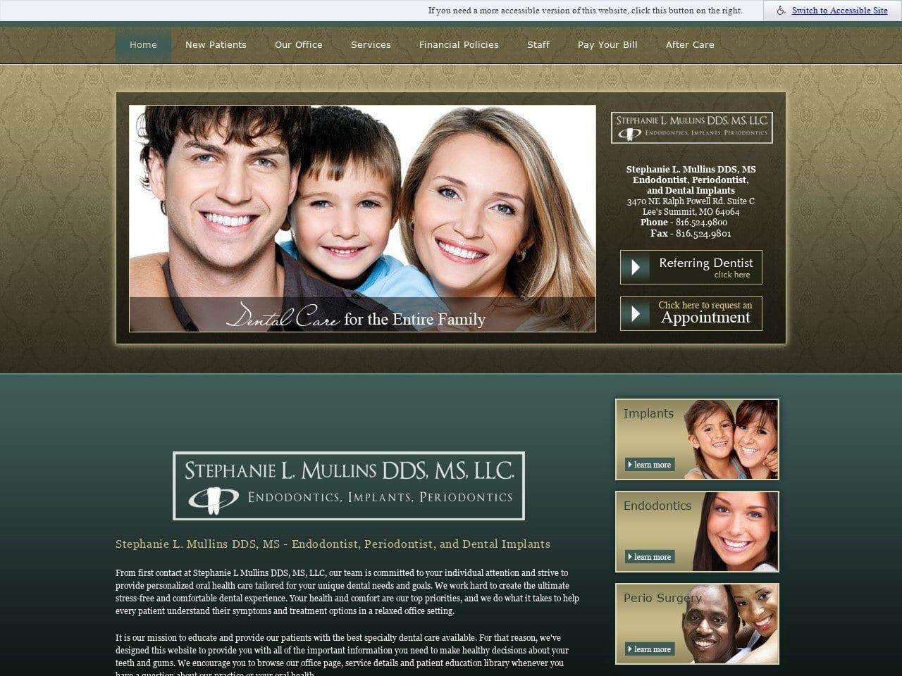 Stephanie L. Mullins DDS MS LLC screenshot