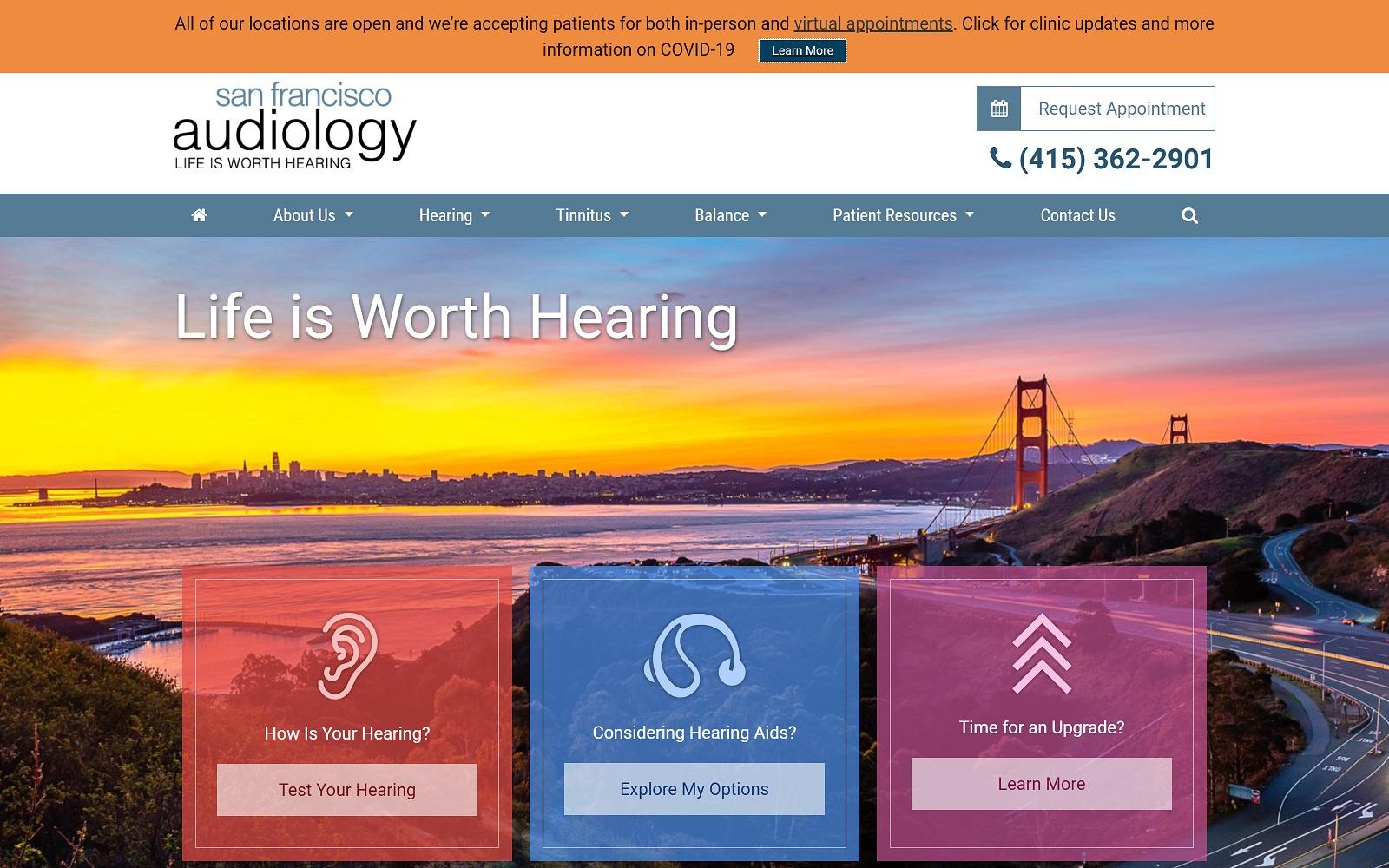 San Francisco Audiology screenshot