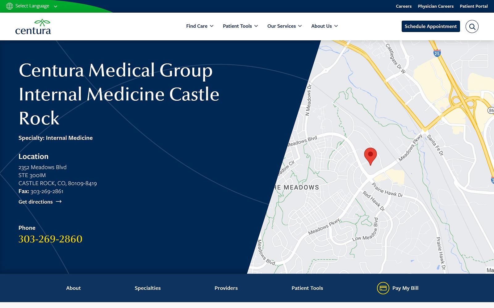 Centura Medical Group Internal Medicine Castle Rock