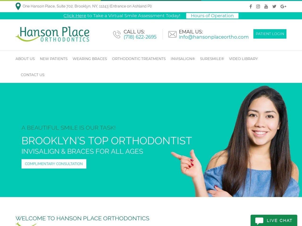 Hanson Place Orthodontics screenshot