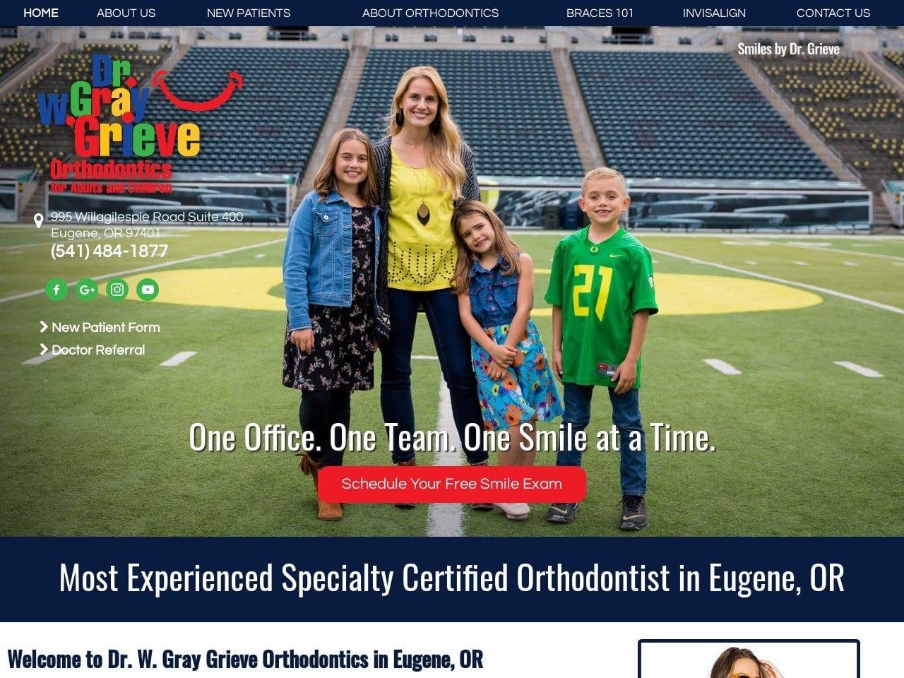Dr. W. Gray Grieve Orthodontics screenshot
