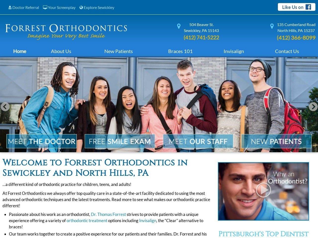 Forrest Orthodontics Forrest Thomas DDS screenshot