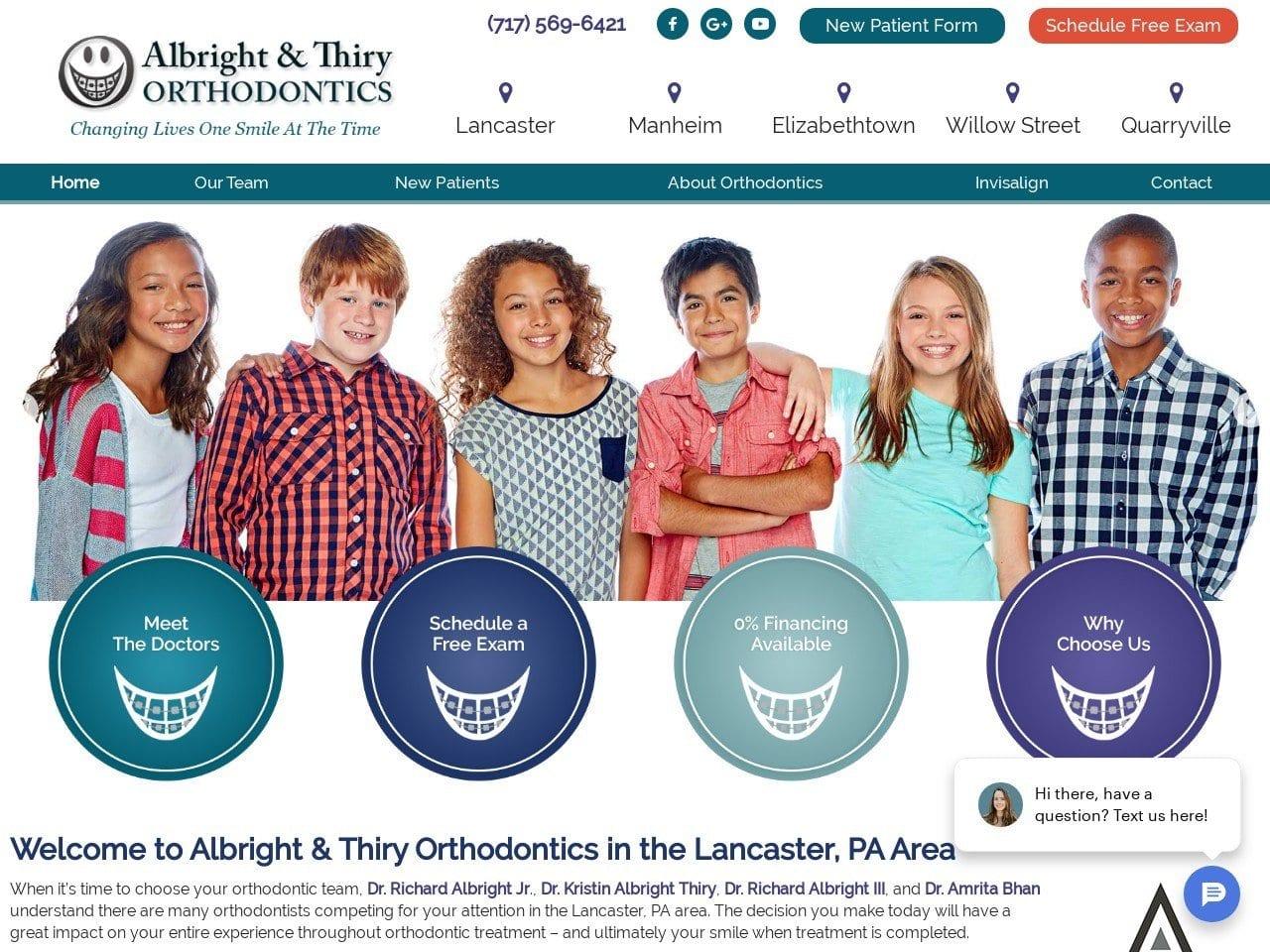 Albright & Thiry Orthodontics screenshot
