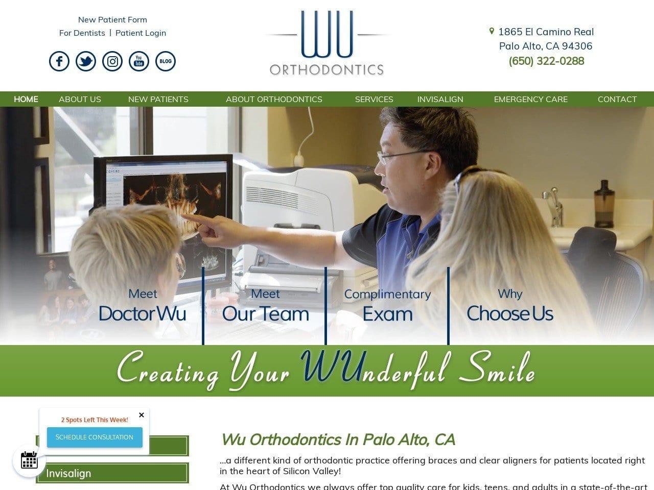 Wu Orthodontics screenshot