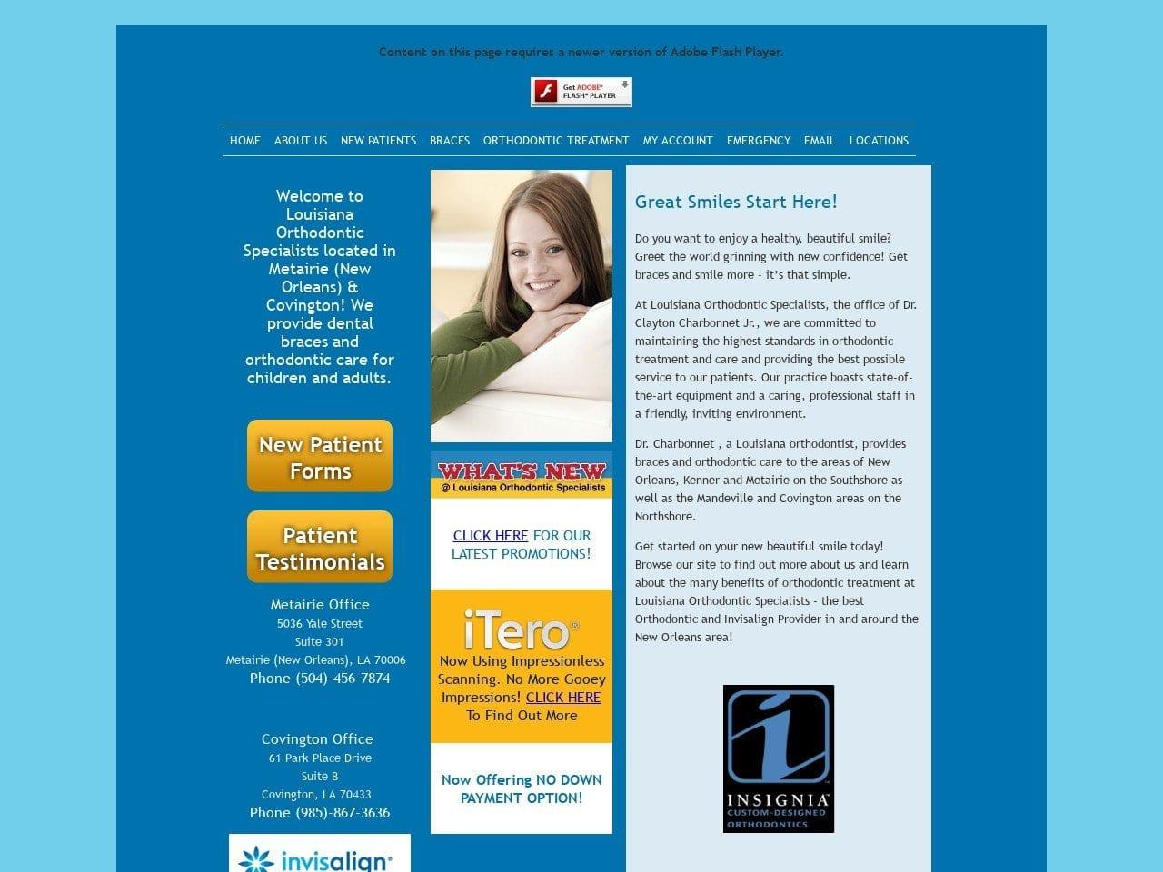 Louisiana Orthodontic Specialists screenshot