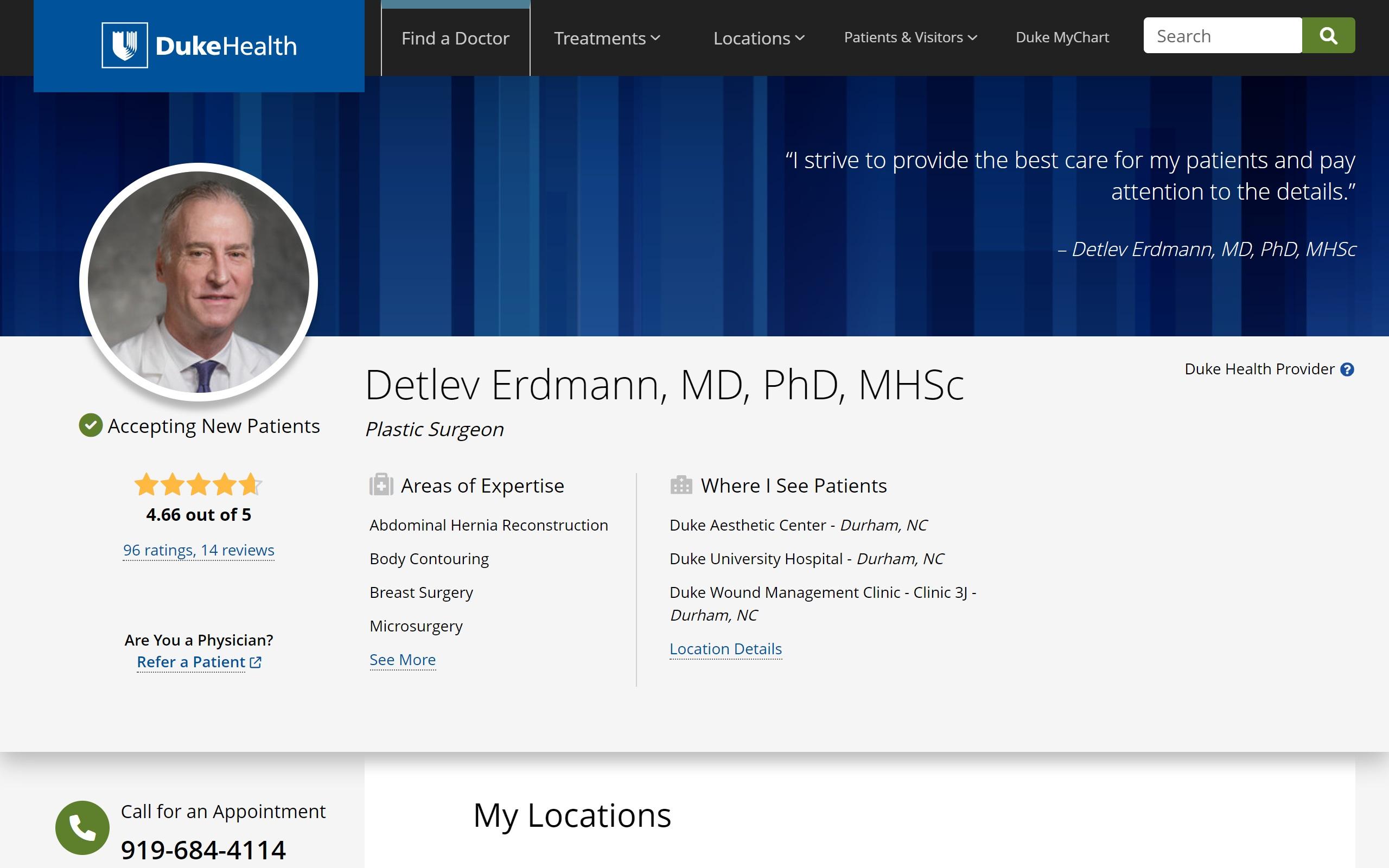 Detlev Erdmann, MD