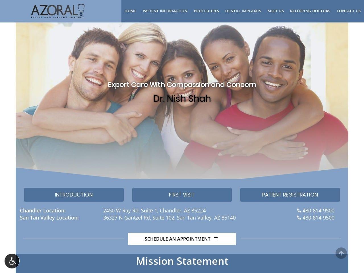 Arizona Oral Facial & Implant Shah Nish DDS screenshot