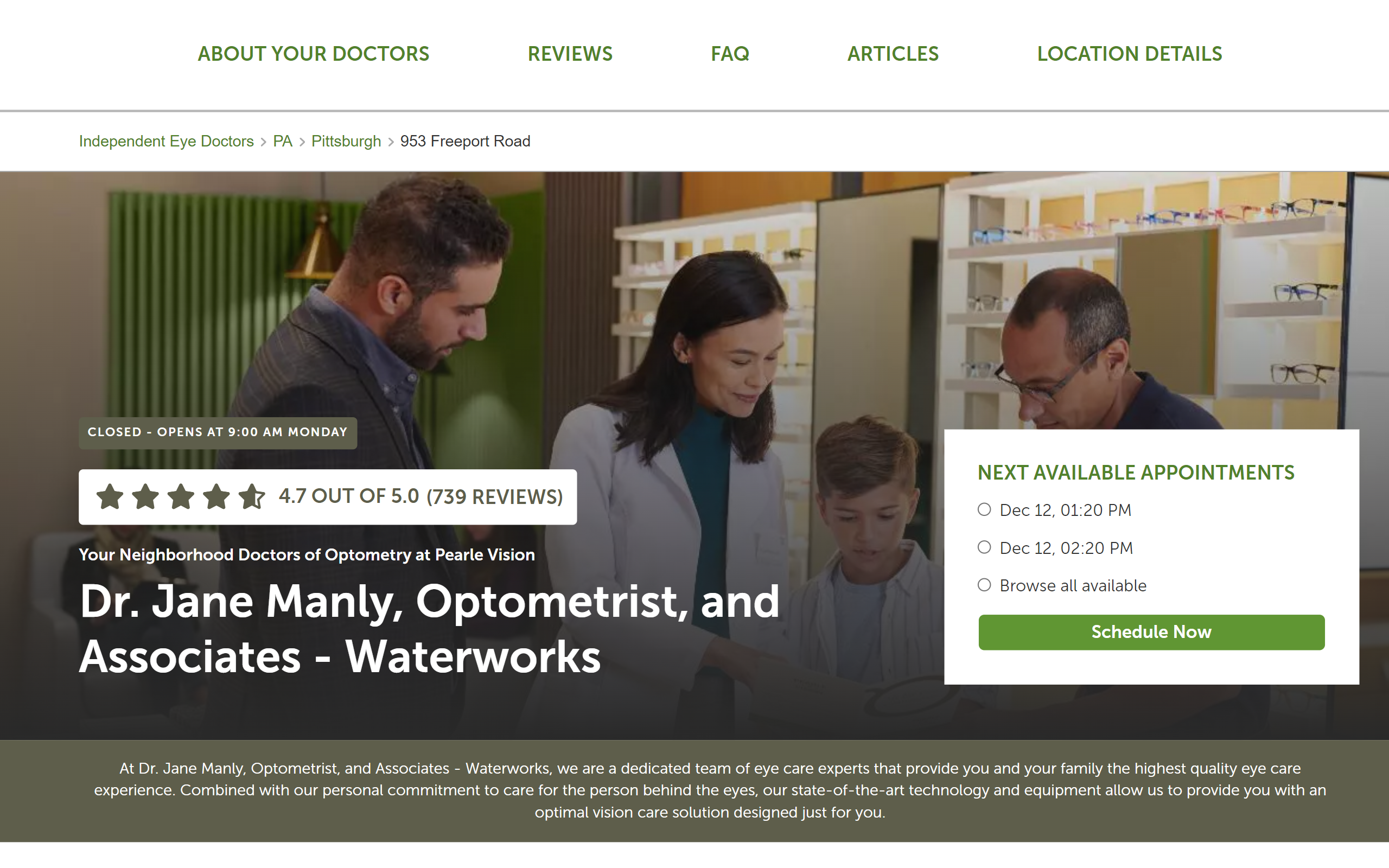 Top 3 Eye Specialists In Pittsburgh PA