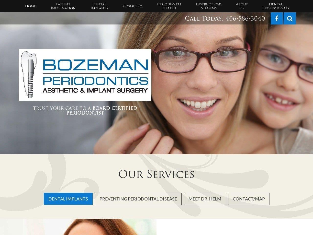 Bozeman Periodontics Dr. Steven Helm screenshot