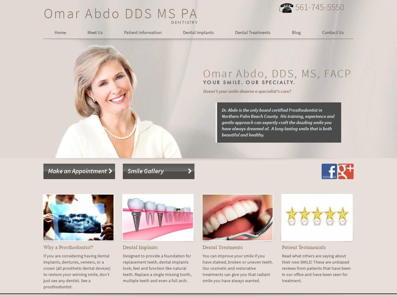 Omar Abdo DDS MS FACP screenshot