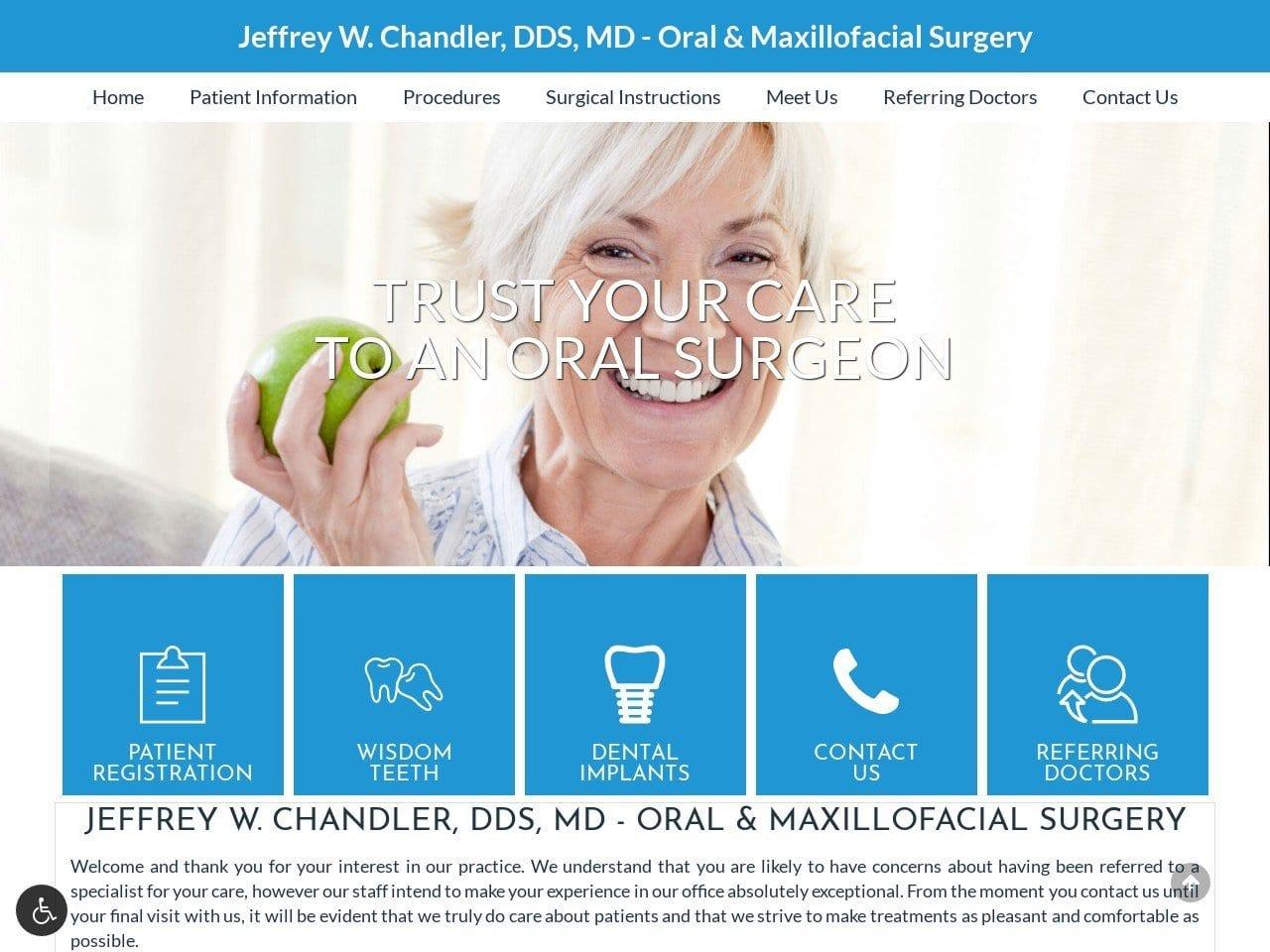 Jeffrey W. Chandler DDS MD PC screenshot
