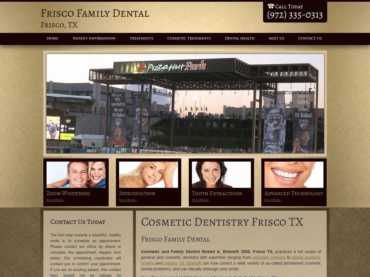 Frisco Family Dental screenshot