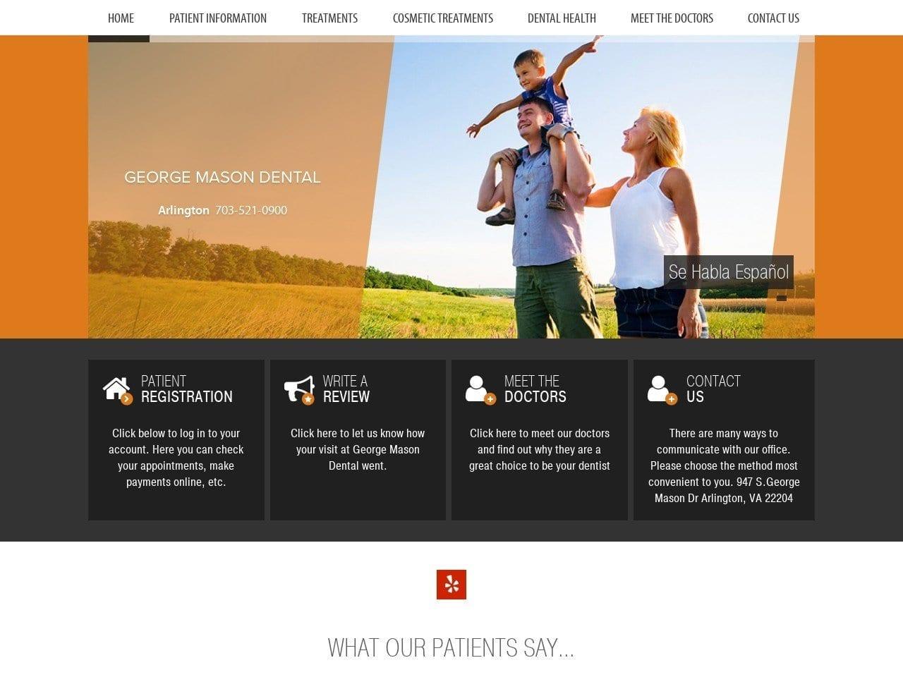 George Mason Dental screenshot