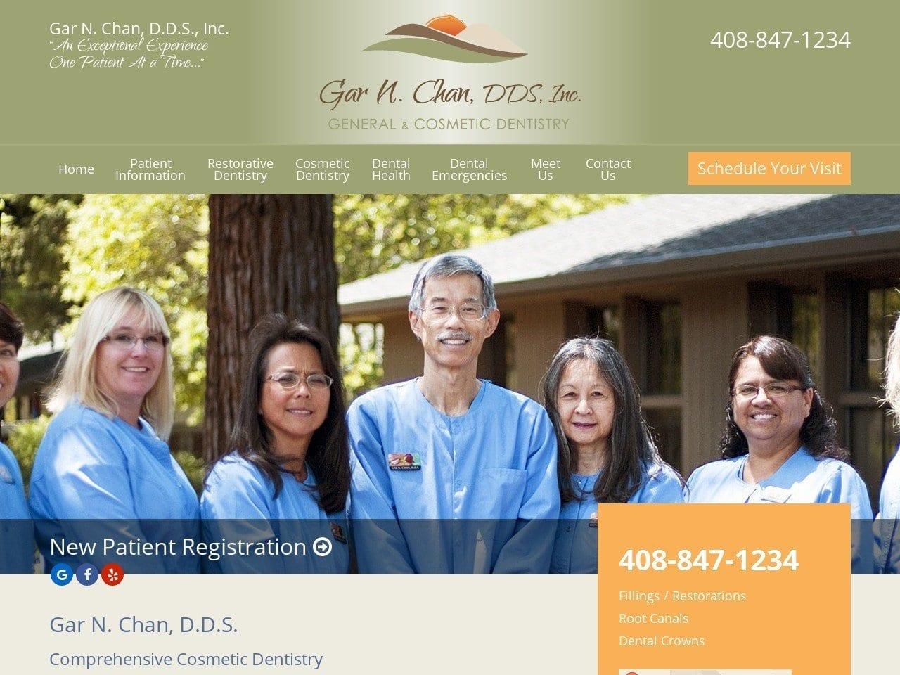 Gar N. Chan DDS Inc. screenshot