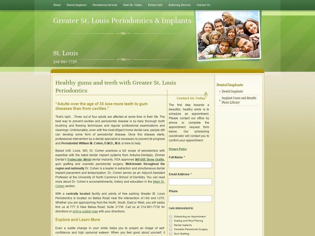 Greater St. Louis Periodontics Dentist screenshot