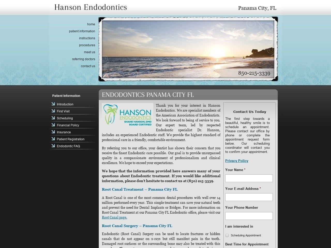 Hanson Endondontics Hanson Shane R DDS