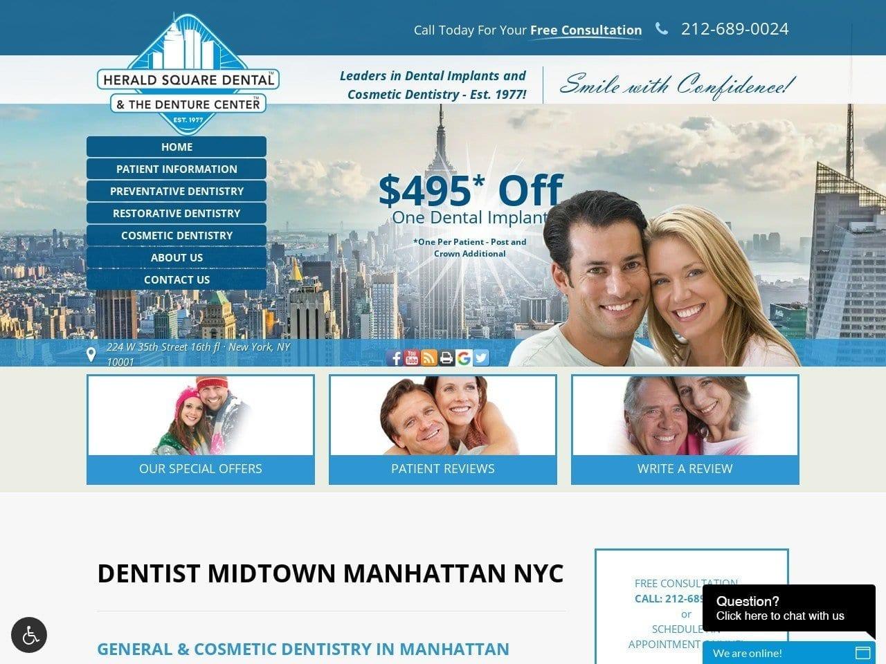 Herald Square Dental & The Denture Center screenshot