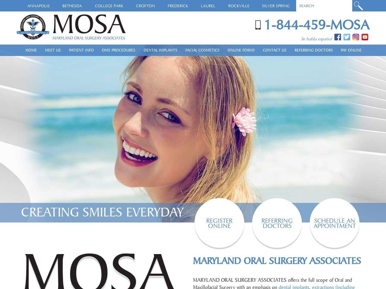 Maryland Oral Surgery Associates screenshot