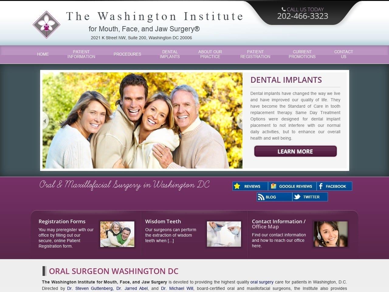 Washington Institute For Mouth Face & Jaw Surger screenshot