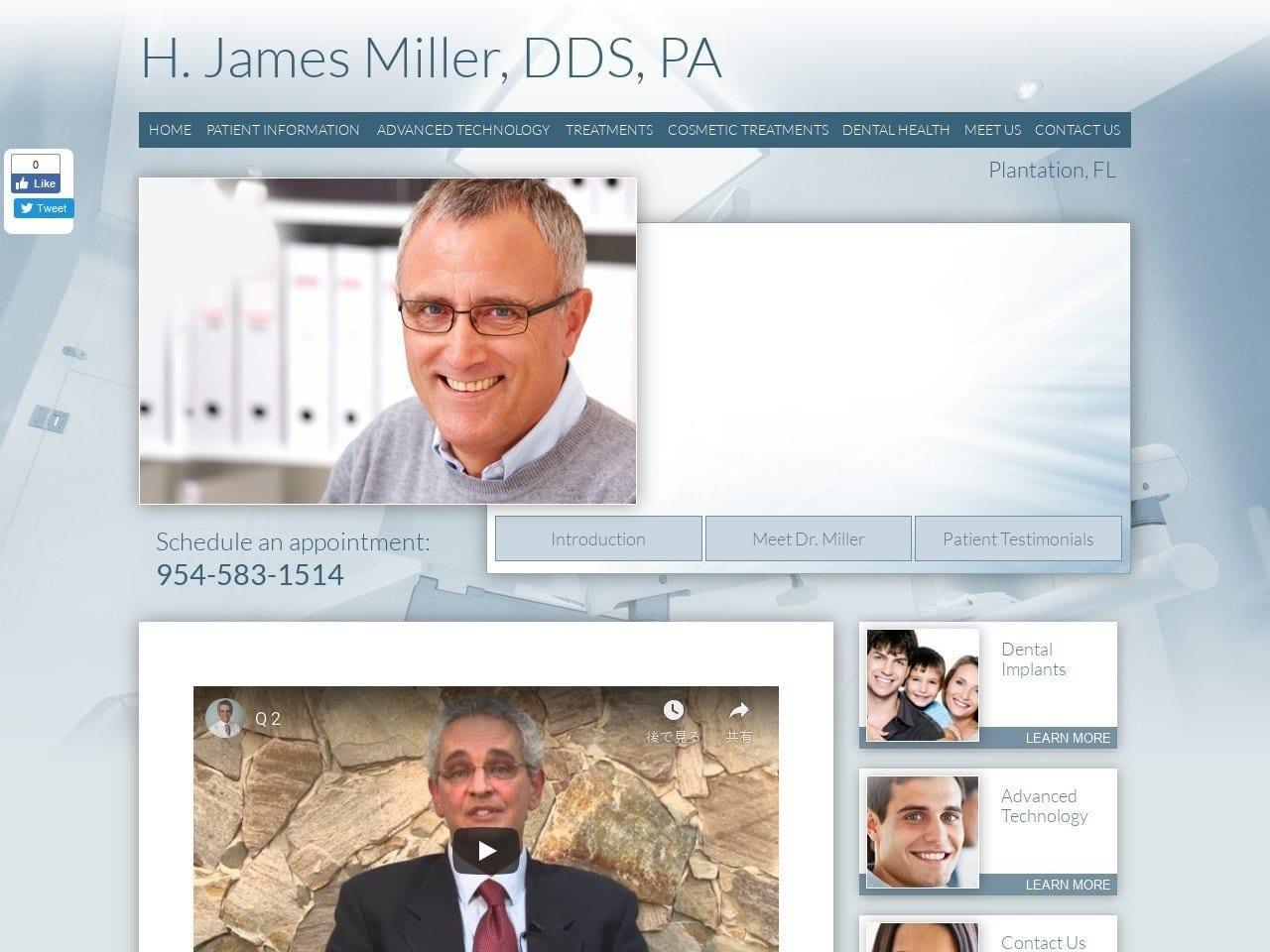 Miller H James DDS screenshot