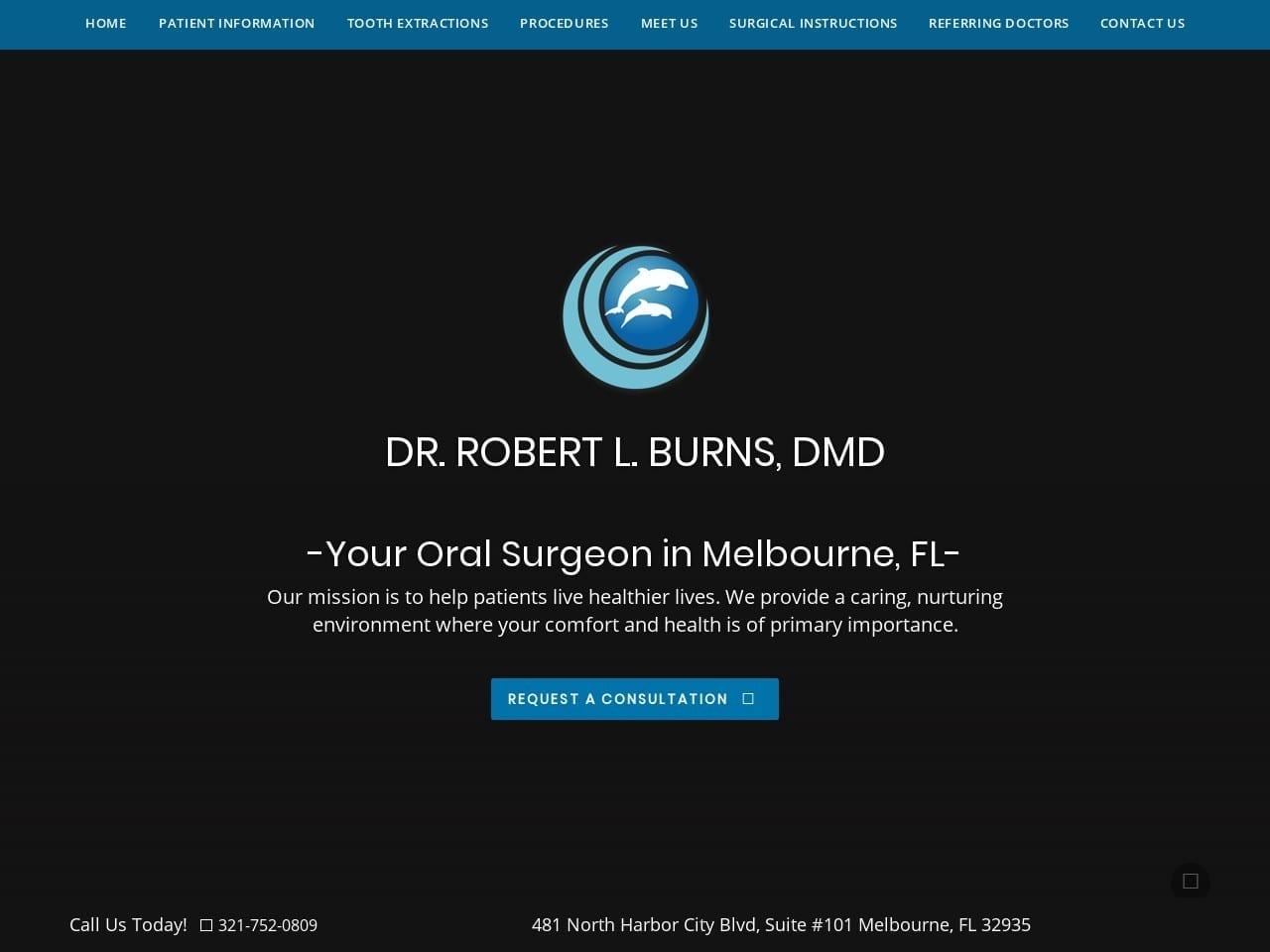 Dr. Robert L. Burns Jr. DMD screenshot
