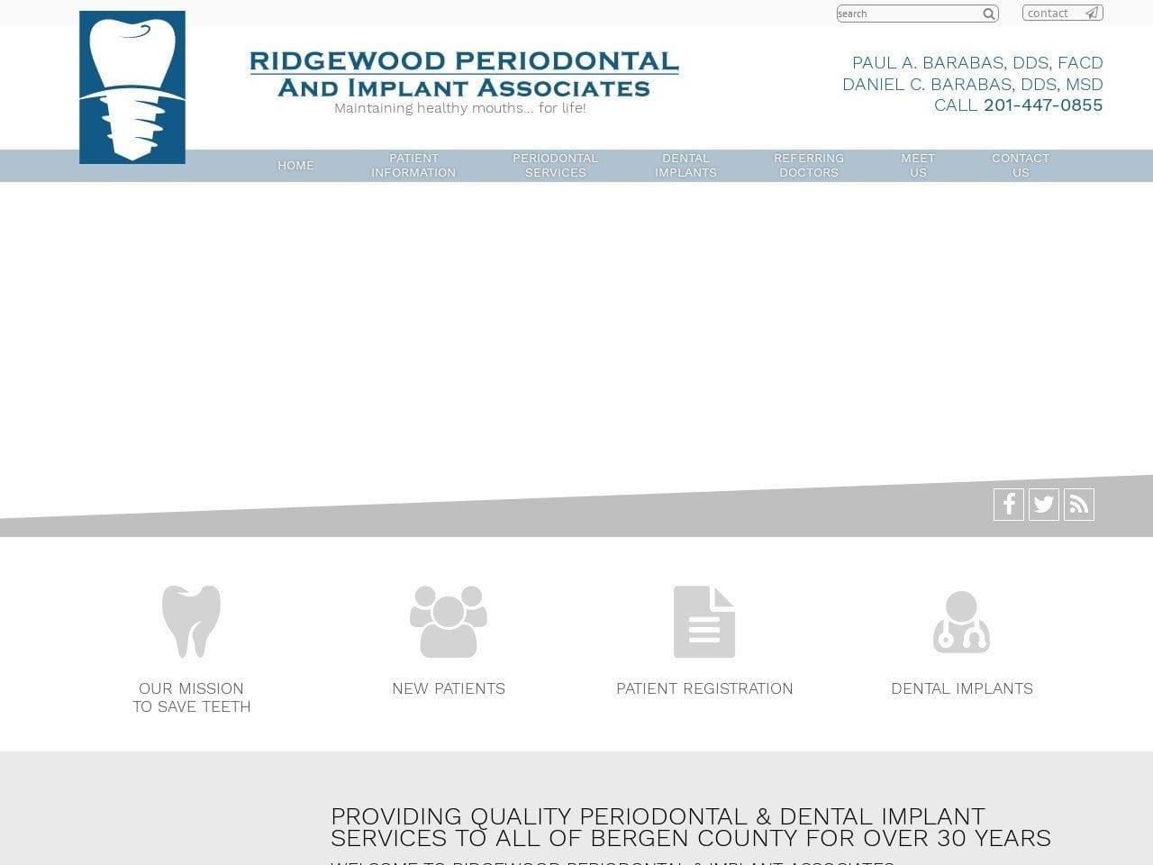 Ridgewood Periodontal & Implant Associates screenshot