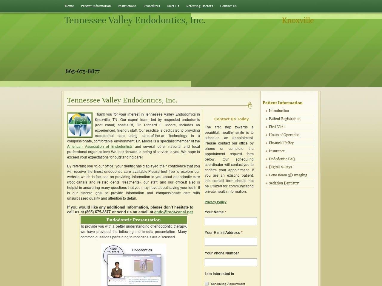Tennessee Valley Endodontics screenshot