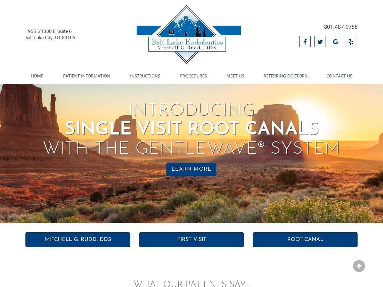 Salt Lake Endodontics PC Mitchell G Rudd DDS screenshot