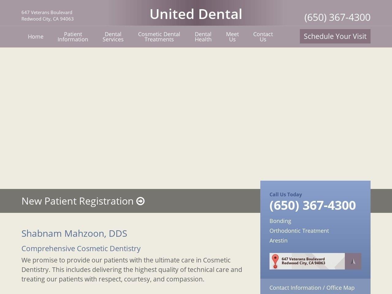 Dr. Shabnam Mahzoon DDS screenshot
