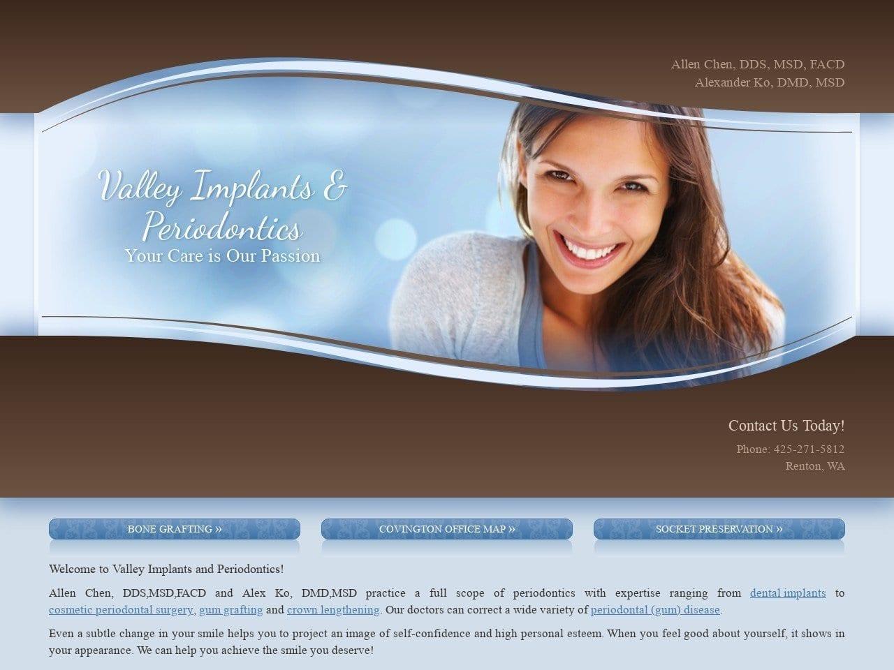 Valley Implants & Periodontics Dr. Allen Chen screenshot