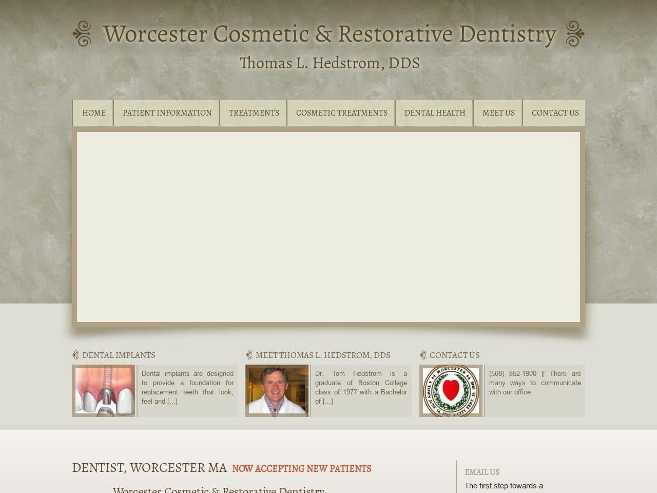 Worcester Cosmetic & Rstrtv Hedstrom Thomas L DDS screenshot