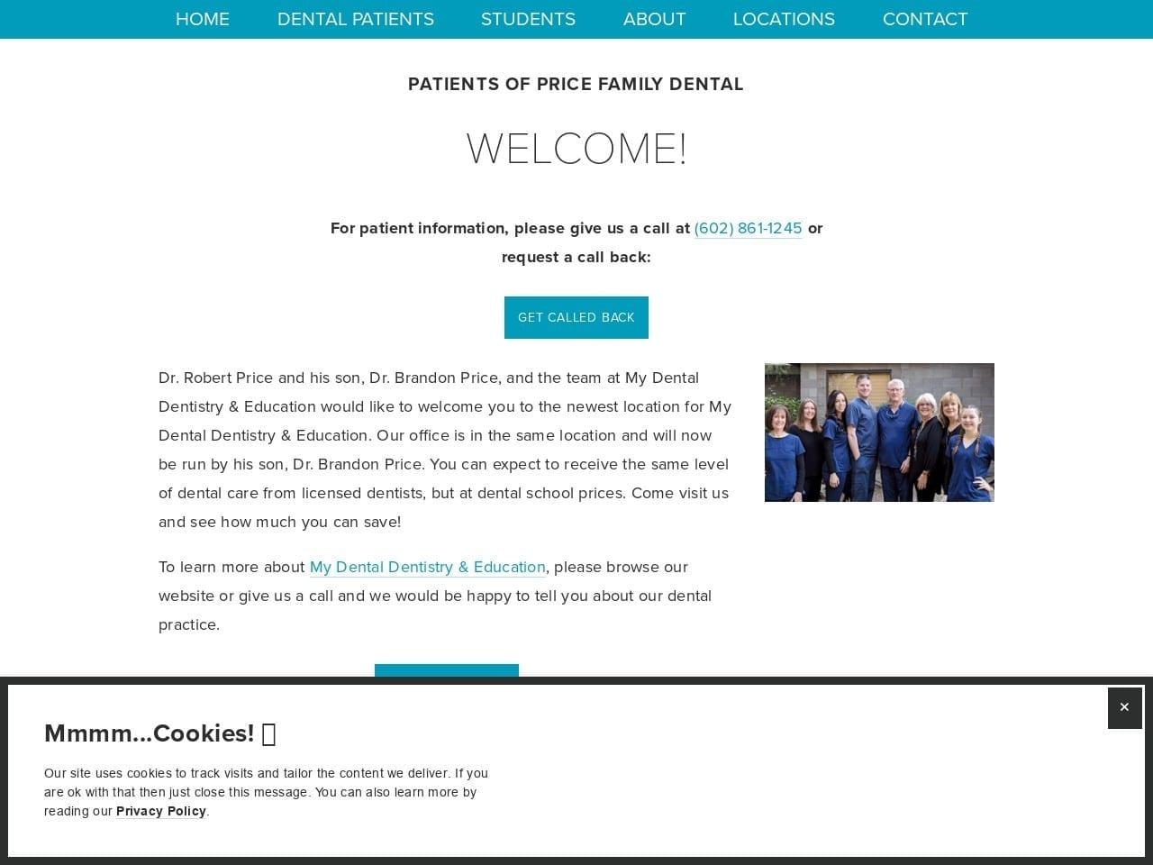 Robert J. Price DDS screenshot